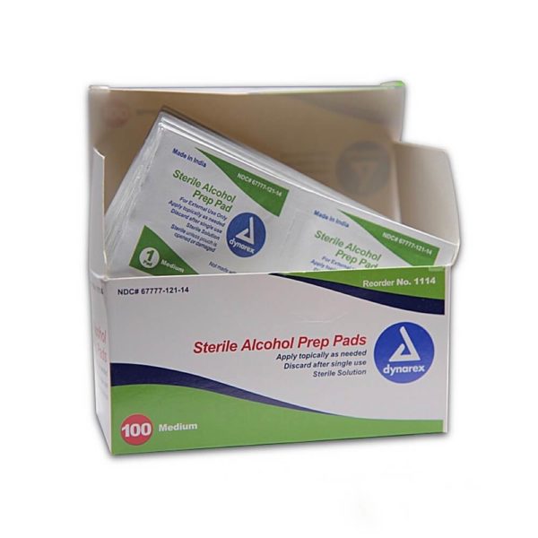 Sterile Alcohol Prep Pads Box 100Pcs/Medium