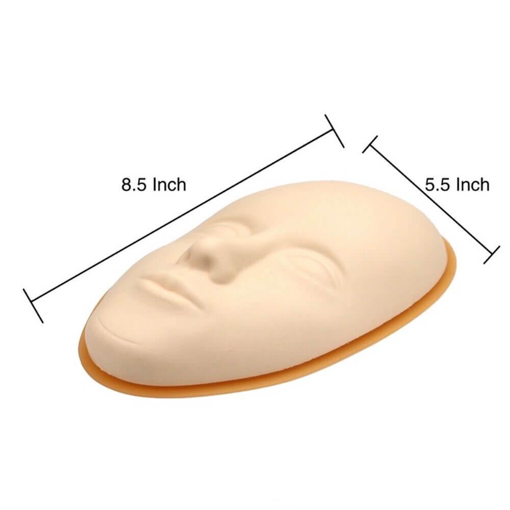 Professional Practice Training Mannequin Head Model Reusable Multifunction with Shoulder Soft for Massage Permanent Makeup Artists Beginners Skin